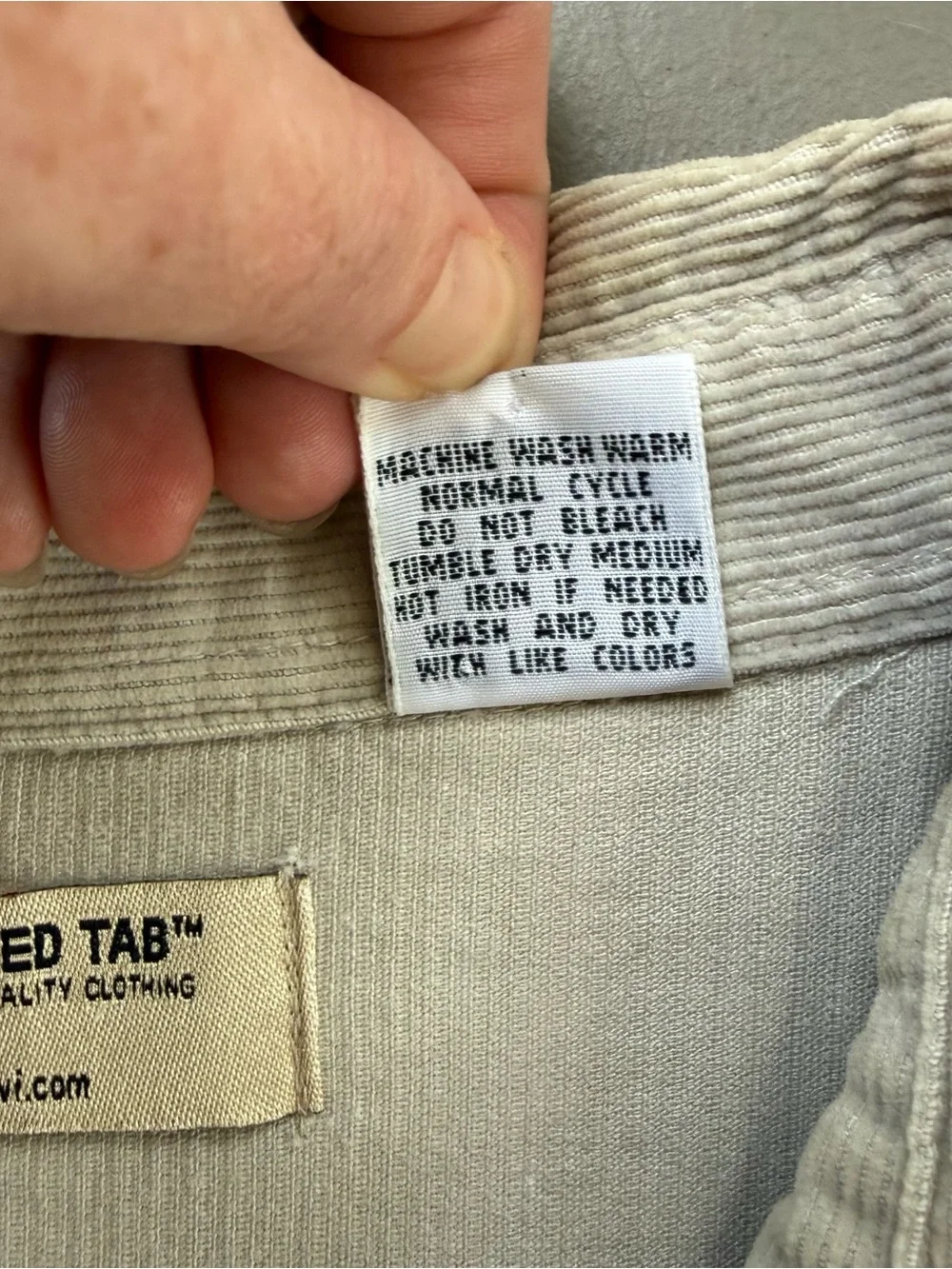 Levi’s Red Tab Beige Corduroy Western Snap Shirt XL